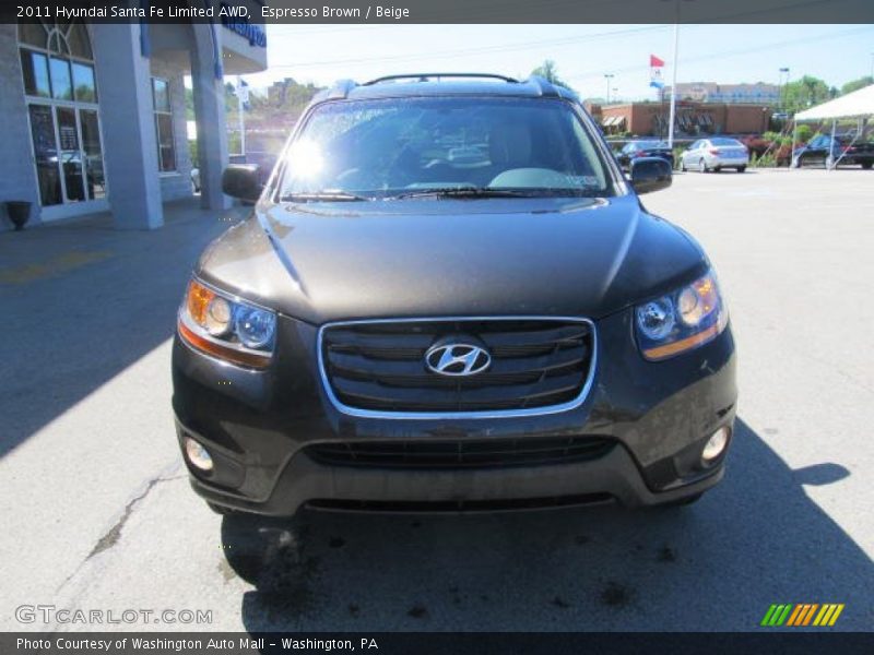 Espresso Brown / Beige 2011 Hyundai Santa Fe Limited AWD