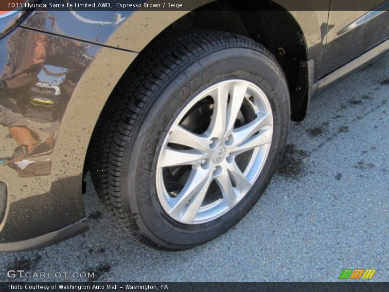 Espresso Brown / Beige 2011 Hyundai Santa Fe Limited AWD