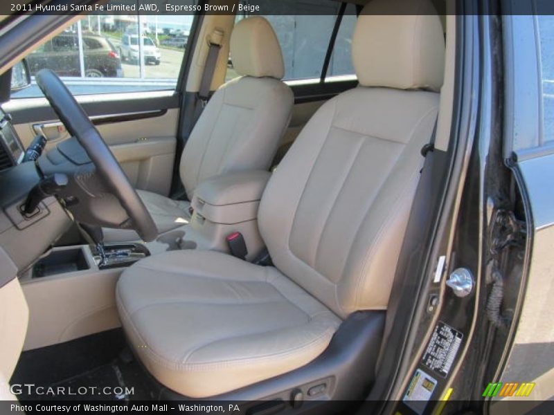 Espresso Brown / Beige 2011 Hyundai Santa Fe Limited AWD