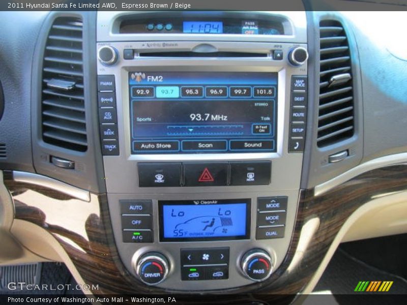 Espresso Brown / Beige 2011 Hyundai Santa Fe Limited AWD