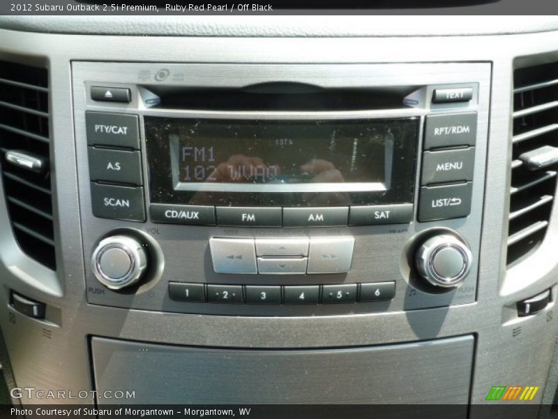 Ruby Red Pearl / Off Black 2012 Subaru Outback 2.5i Premium