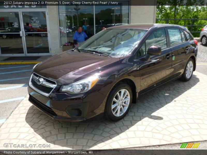 Deep Cherry Red Pearl / Ivory 2012 Subaru Impreza 2.0i Premium 5 Door
