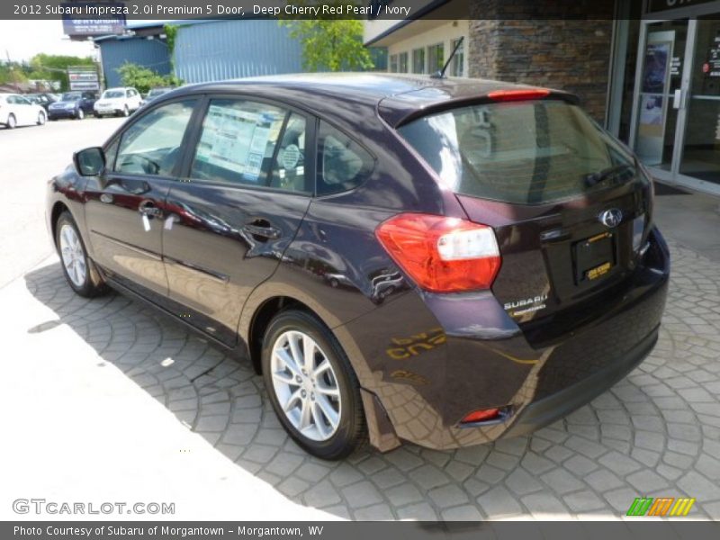 Deep Cherry Red Pearl / Ivory 2012 Subaru Impreza 2.0i Premium 5 Door