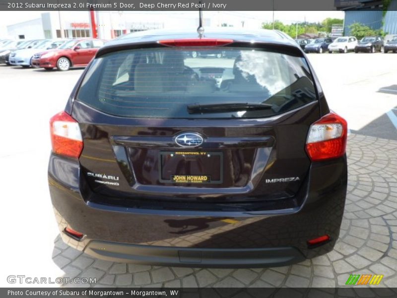 Deep Cherry Red Pearl / Ivory 2012 Subaru Impreza 2.0i Premium 5 Door
