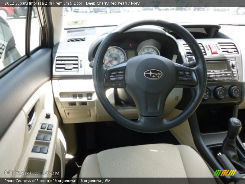 Deep Cherry Red Pearl / Ivory 2012 Subaru Impreza 2.0i Premium 5 Door