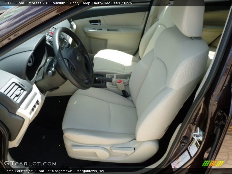 Deep Cherry Red Pearl / Ivory 2012 Subaru Impreza 2.0i Premium 5 Door