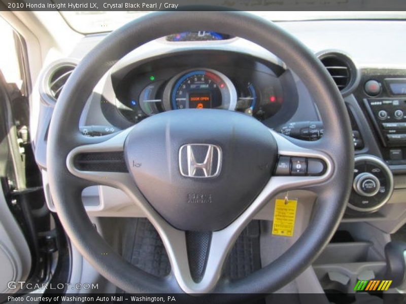 Crystal Black Pearl / Gray 2010 Honda Insight Hybrid LX