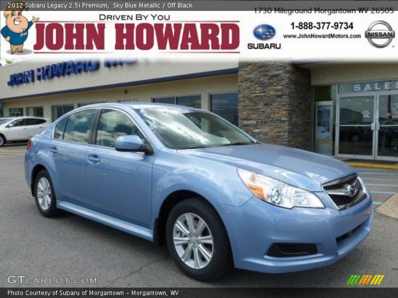 Sky Blue Metallic / Off Black 2012 Subaru Legacy 2.5i Premium