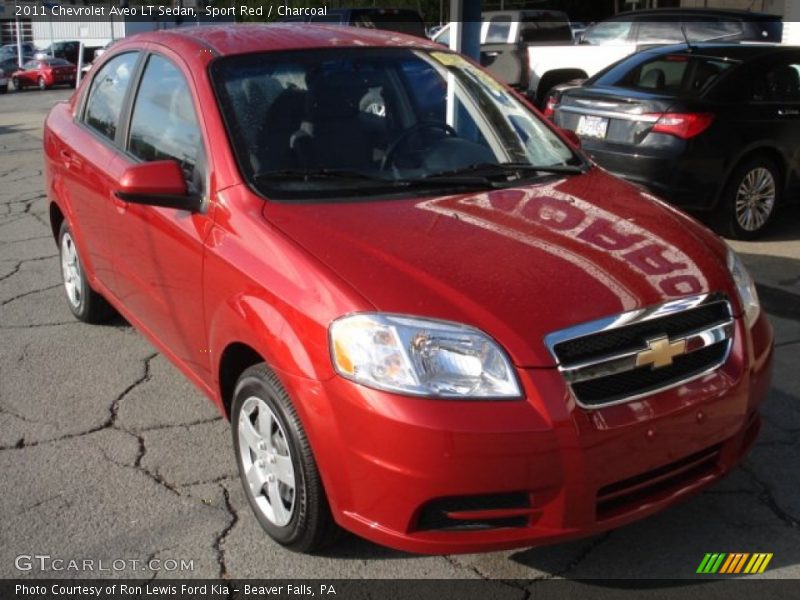 Sport Red / Charcoal 2011 Chevrolet Aveo LT Sedan