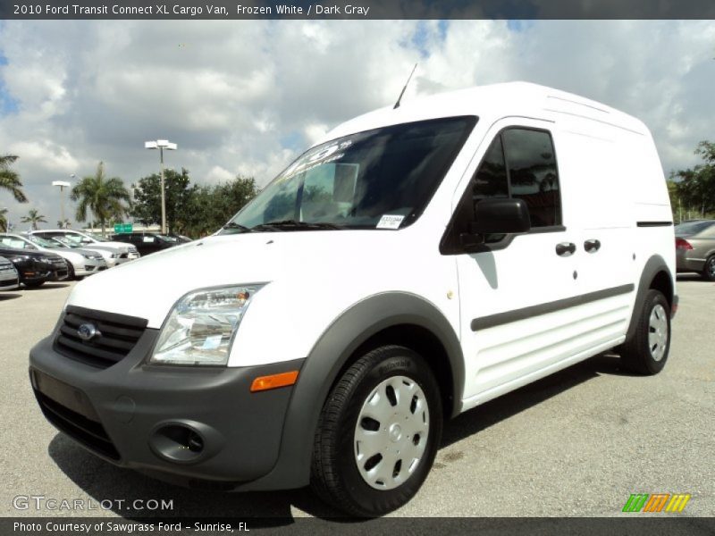 Frozen White / Dark Gray 2010 Ford Transit Connect XL Cargo Van