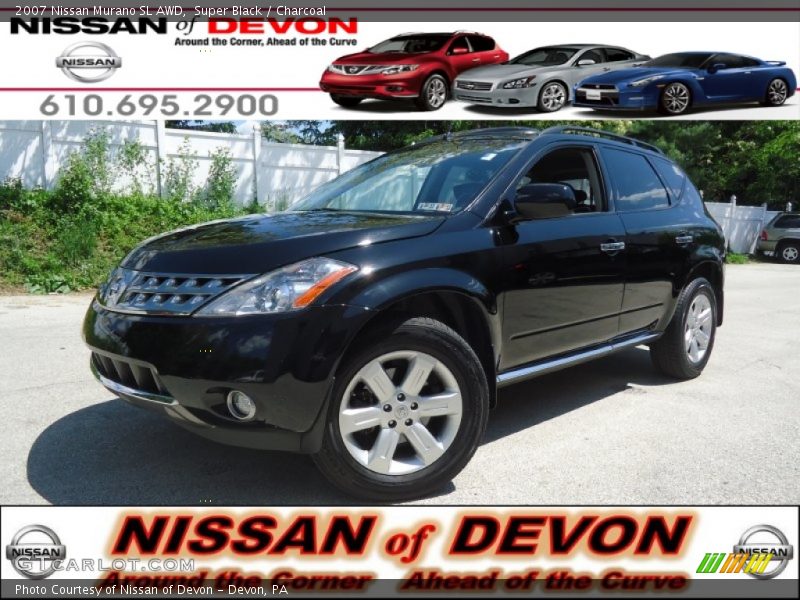 Super Black / Charcoal 2007 Nissan Murano SL AWD