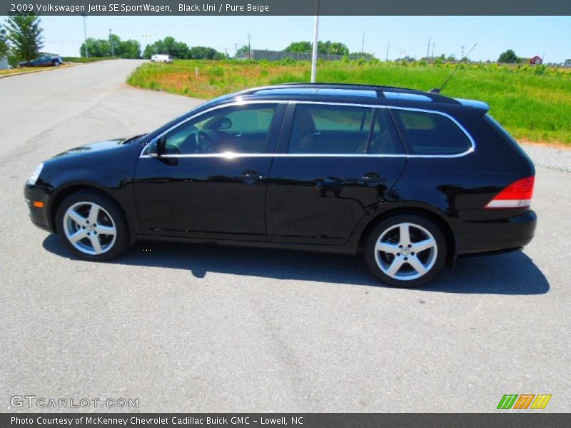 Black Uni / Pure Beige 2009 Volkswagen Jetta SE SportWagen