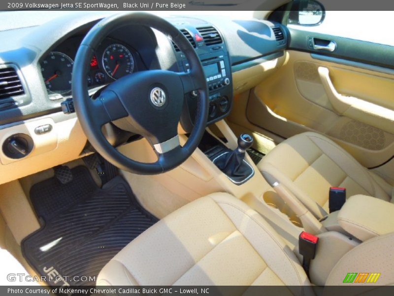  2009 Jetta SE SportWagen Pure Beige Interior