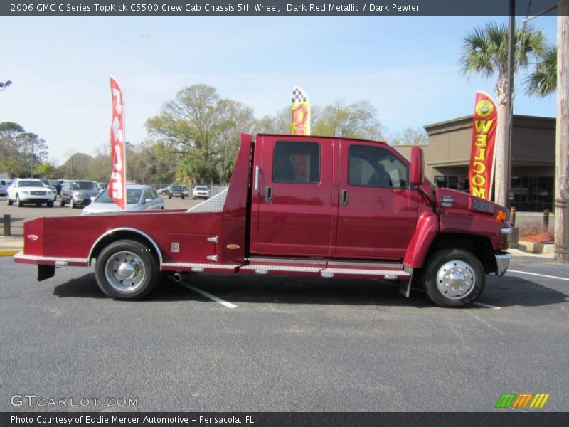 Dark Red Metallic / Dark Pewter 2006 GMC C Series TopKick C5500 Crew Cab Chassis 5th Wheel