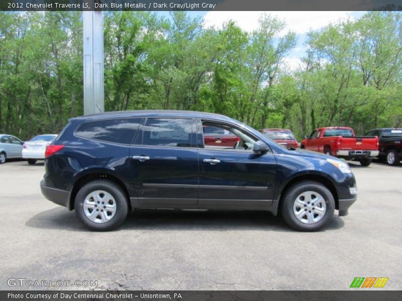 Dark Blue Metallic / Dark Gray/Light Gray 2012 Chevrolet Traverse LS