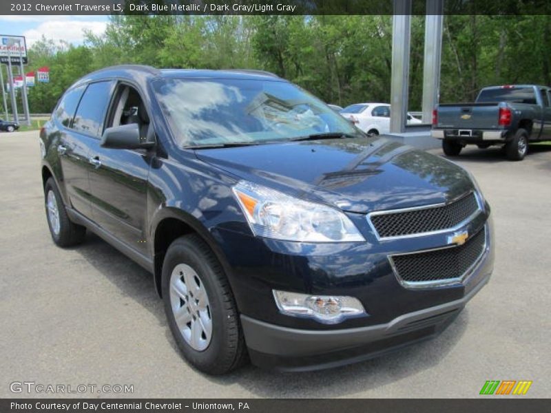Dark Blue Metallic / Dark Gray/Light Gray 2012 Chevrolet Traverse LS