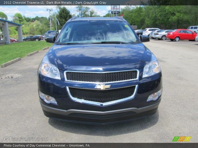 Dark Blue Metallic / Dark Gray/Light Gray 2012 Chevrolet Traverse LS