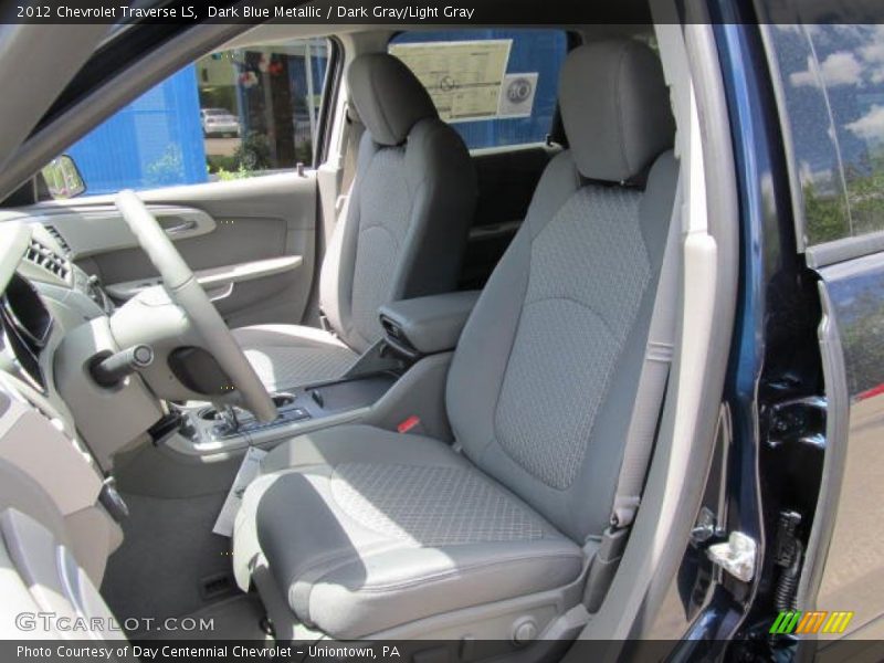 Dark Blue Metallic / Dark Gray/Light Gray 2012 Chevrolet Traverse LS