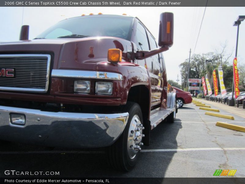 Dark Red Metallic / Dark Pewter 2006 GMC C Series TopKick C5500 Crew Cab Chassis 5th Wheel