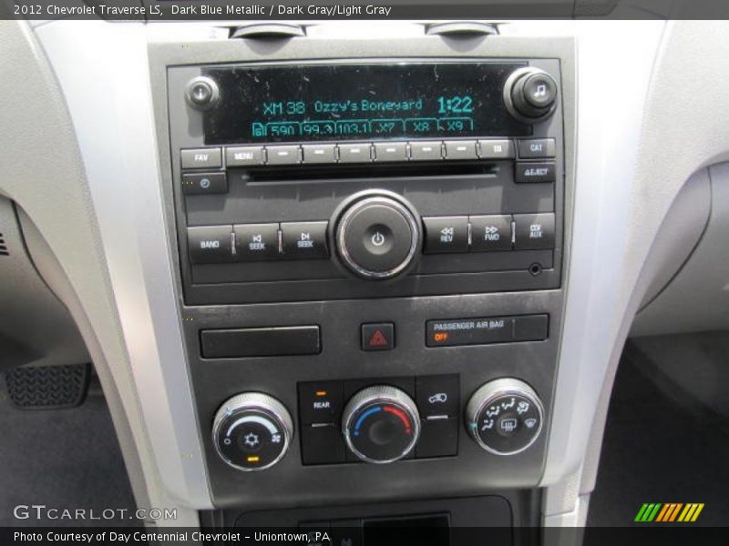 Dark Blue Metallic / Dark Gray/Light Gray 2012 Chevrolet Traverse LS