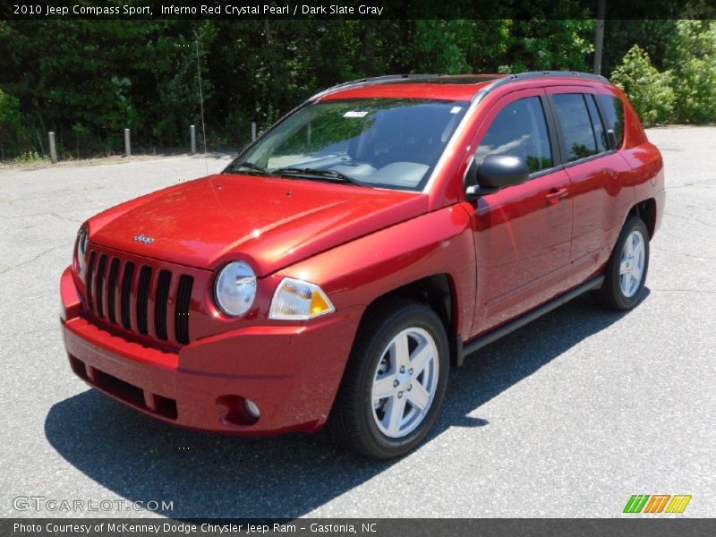Inferno Red Crystal Pearl / Dark Slate Gray 2010 Jeep Compass Sport