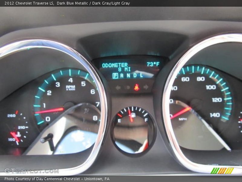 Dark Blue Metallic / Dark Gray/Light Gray 2012 Chevrolet Traverse LS