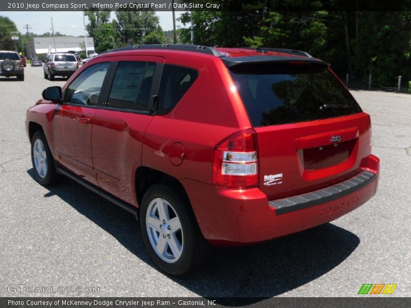Inferno Red Crystal Pearl / Dark Slate Gray 2010 Jeep Compass Sport