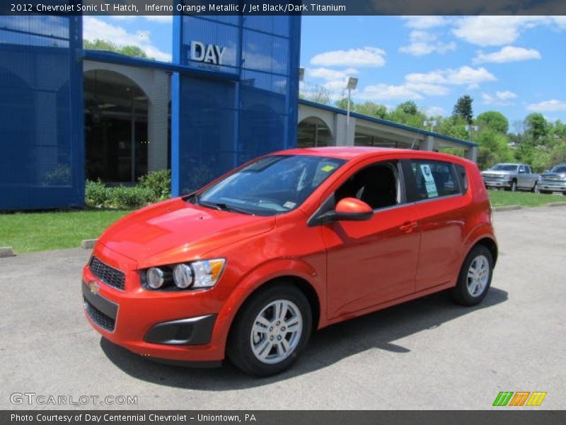 Inferno Orange Metallic / Jet Black/Dark Titanium 2012 Chevrolet Sonic LT Hatch