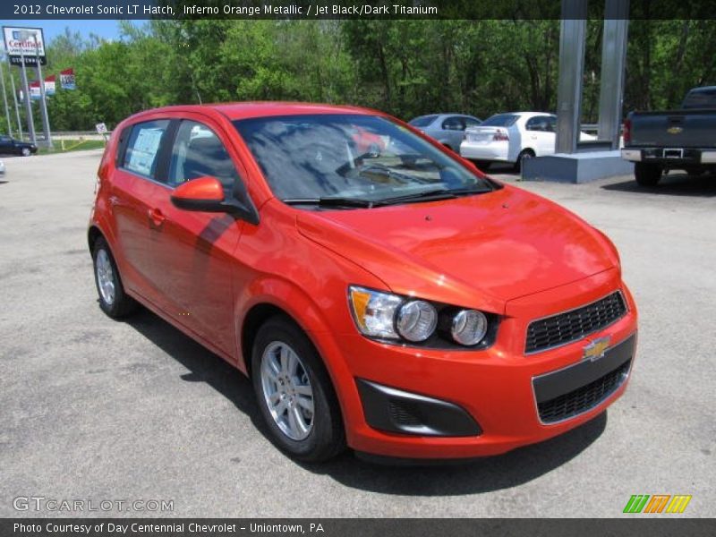 Inferno Orange Metallic / Jet Black/Dark Titanium 2012 Chevrolet Sonic LT Hatch