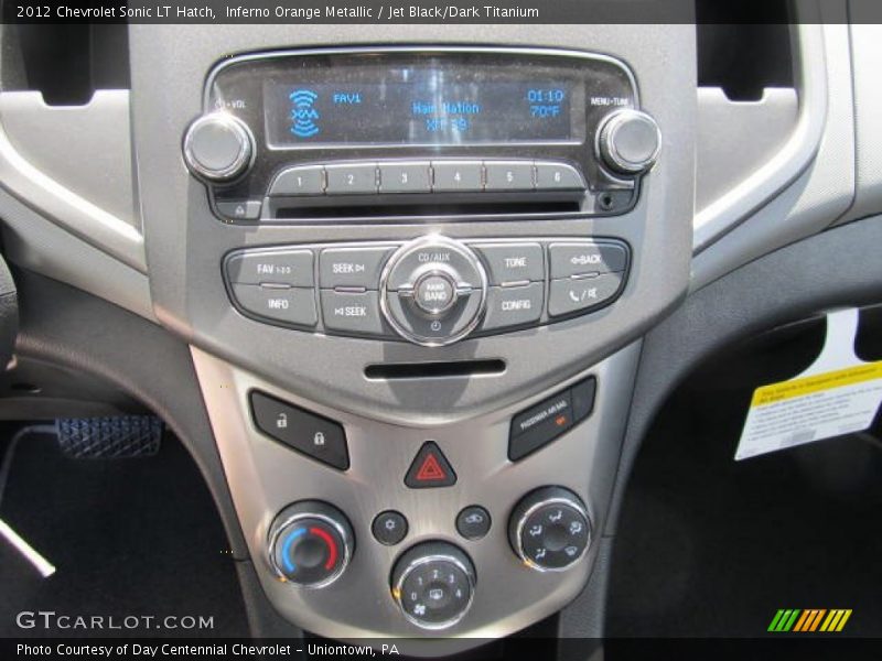 Inferno Orange Metallic / Jet Black/Dark Titanium 2012 Chevrolet Sonic LT Hatch