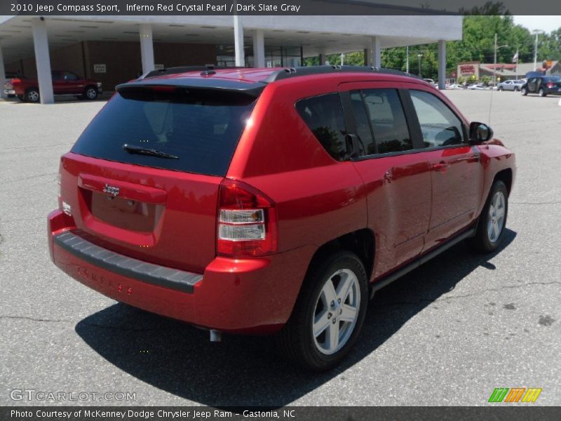 Inferno Red Crystal Pearl / Dark Slate Gray 2010 Jeep Compass Sport