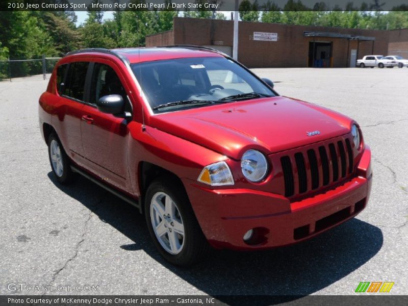 Inferno Red Crystal Pearl / Dark Slate Gray 2010 Jeep Compass Sport