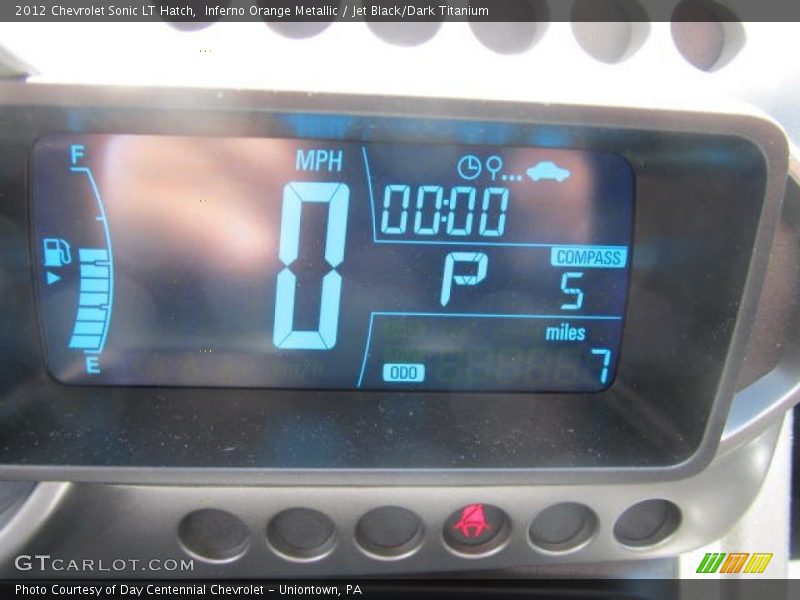 Inferno Orange Metallic / Jet Black/Dark Titanium 2012 Chevrolet Sonic LT Hatch