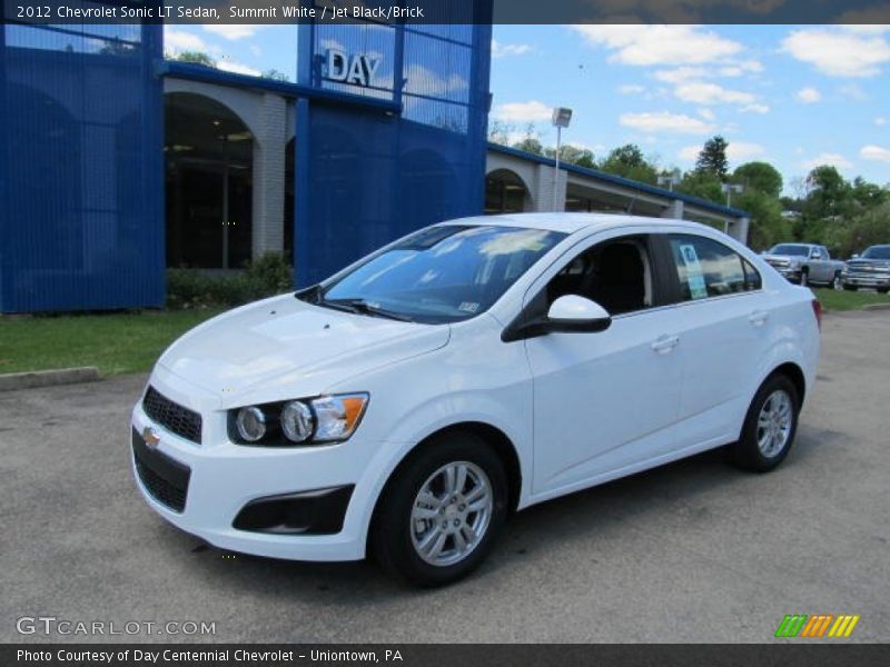 Summit White / Jet Black/Brick 2012 Chevrolet Sonic LT Sedan