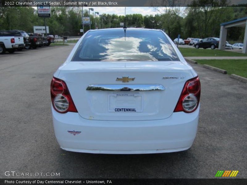 Summit White / Jet Black/Brick 2012 Chevrolet Sonic LT Sedan