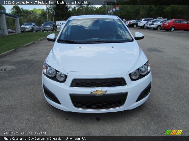 Summit White / Jet Black/Brick 2012 Chevrolet Sonic LT Sedan