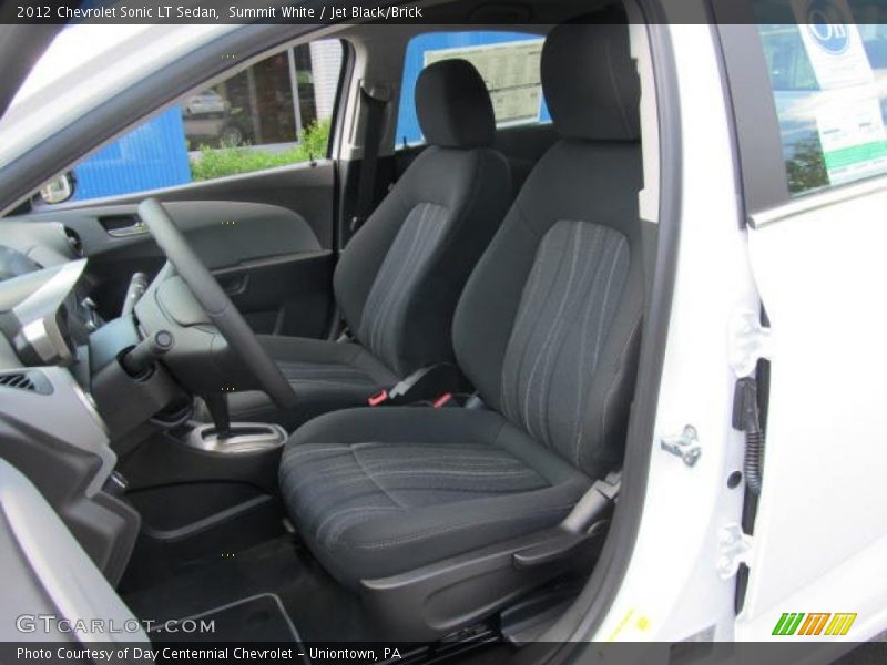 Summit White / Jet Black/Brick 2012 Chevrolet Sonic LT Sedan