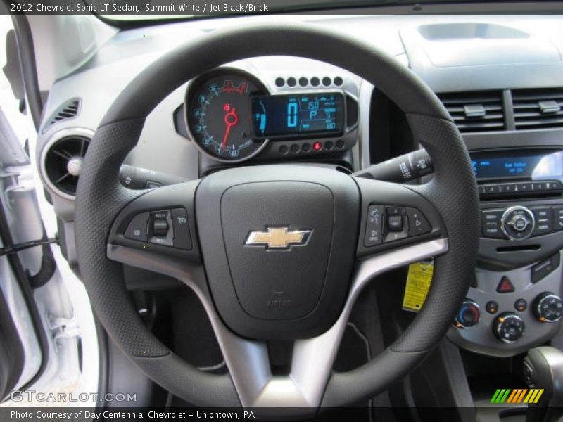 Summit White / Jet Black/Brick 2012 Chevrolet Sonic LT Sedan
