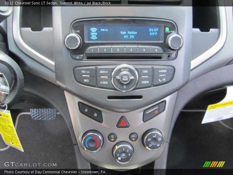 Summit White / Jet Black/Brick 2012 Chevrolet Sonic LT Sedan