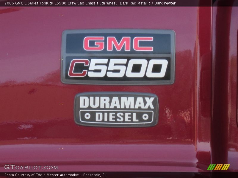 Dark Red Metallic / Dark Pewter 2006 GMC C Series TopKick C5500 Crew Cab Chassis 5th Wheel
