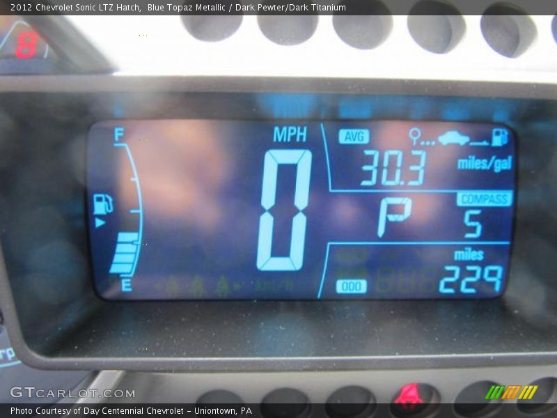 Blue Topaz Metallic / Dark Pewter/Dark Titanium 2012 Chevrolet Sonic LTZ Hatch