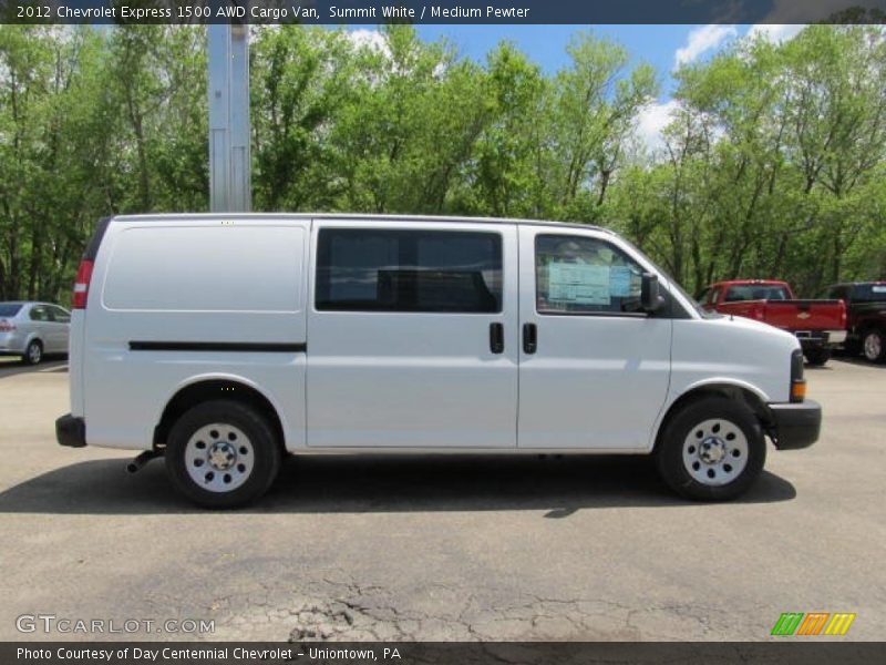 Summit White / Medium Pewter 2012 Chevrolet Express 1500 AWD Cargo Van