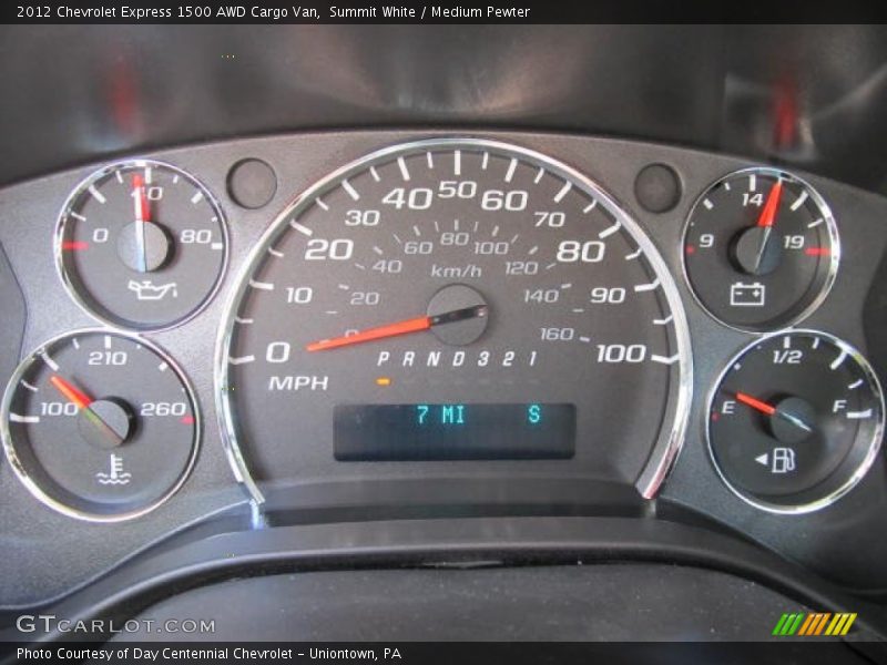 Summit White / Medium Pewter 2012 Chevrolet Express 1500 AWD Cargo Van