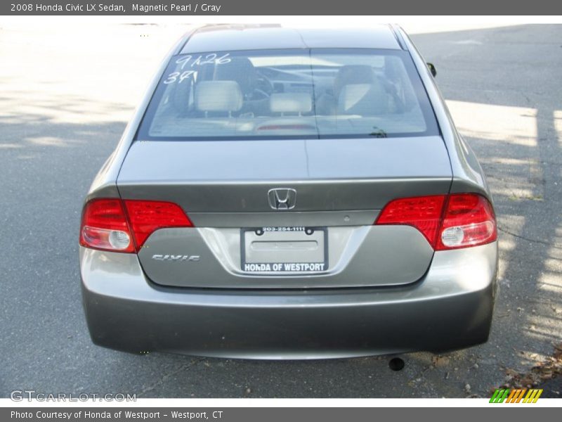 Magnetic Pearl / Gray 2008 Honda Civic LX Sedan