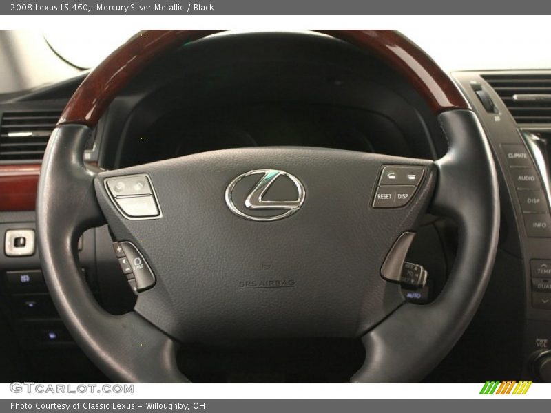 Mercury Silver Metallic / Black 2008 Lexus LS 460
