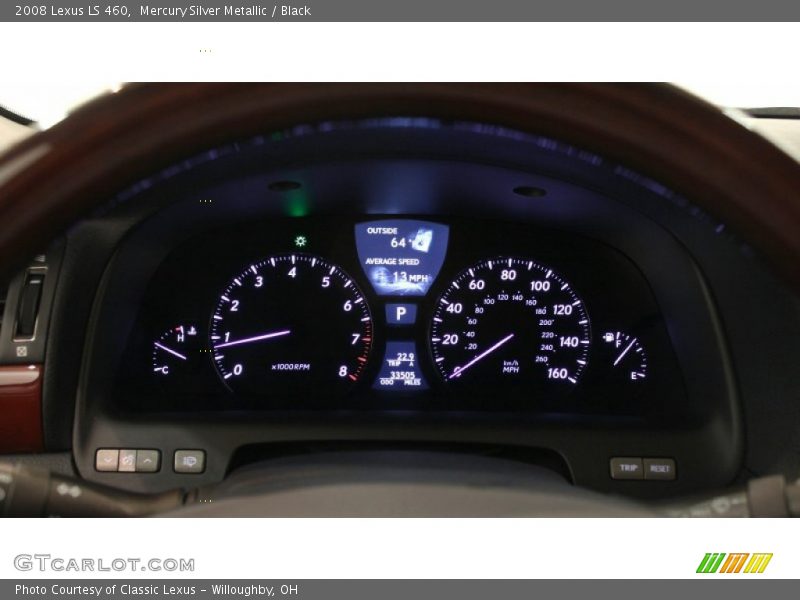 Mercury Silver Metallic / Black 2008 Lexus LS 460