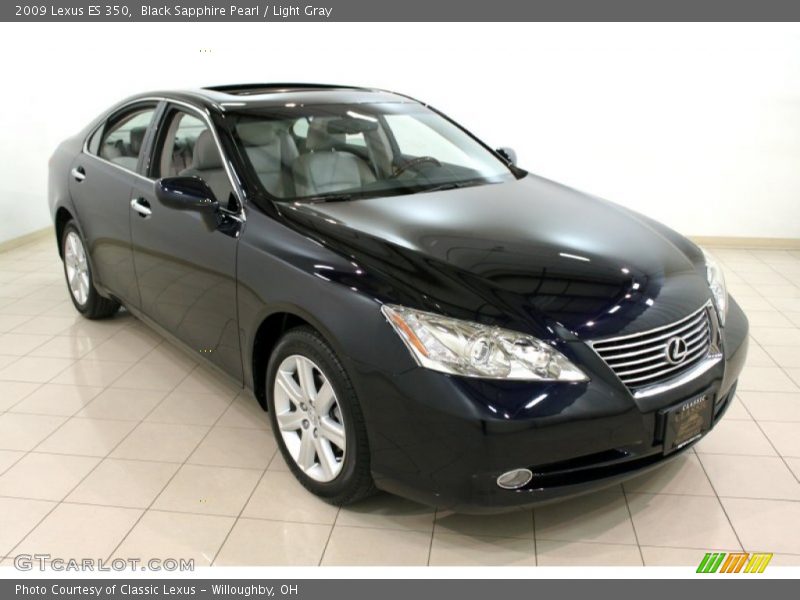 Black Sapphire Pearl / Light Gray 2009 Lexus ES 350