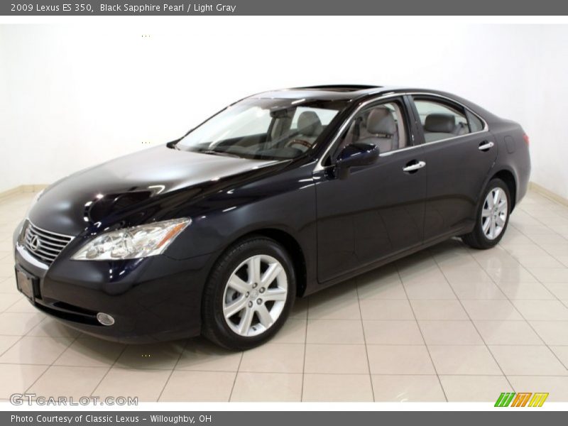 Black Sapphire Pearl / Light Gray 2009 Lexus ES 350
