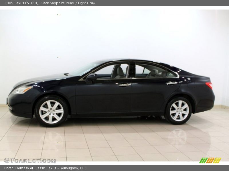 Black Sapphire Pearl / Light Gray 2009 Lexus ES 350