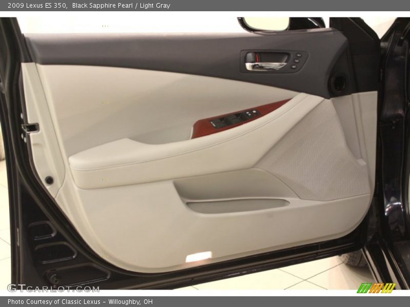 Black Sapphire Pearl / Light Gray 2009 Lexus ES 350